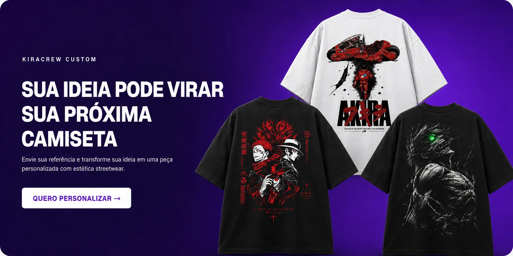 Sua ideia pode virar sua próxima camiseta personalizada