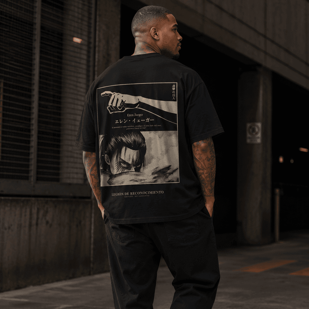 Camiseta Eren Yeager Oversized