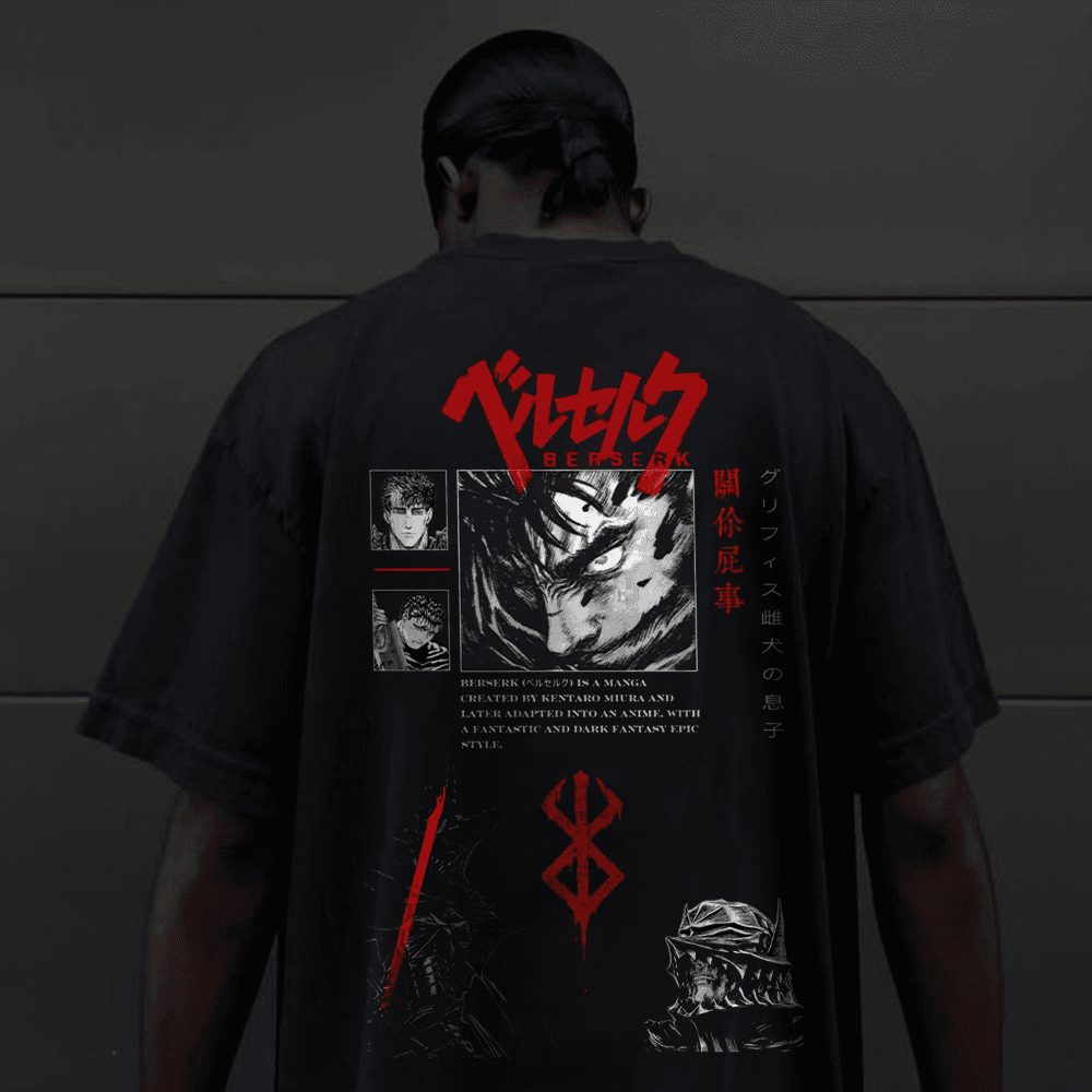 Camiseta Guts Bersek Oversized