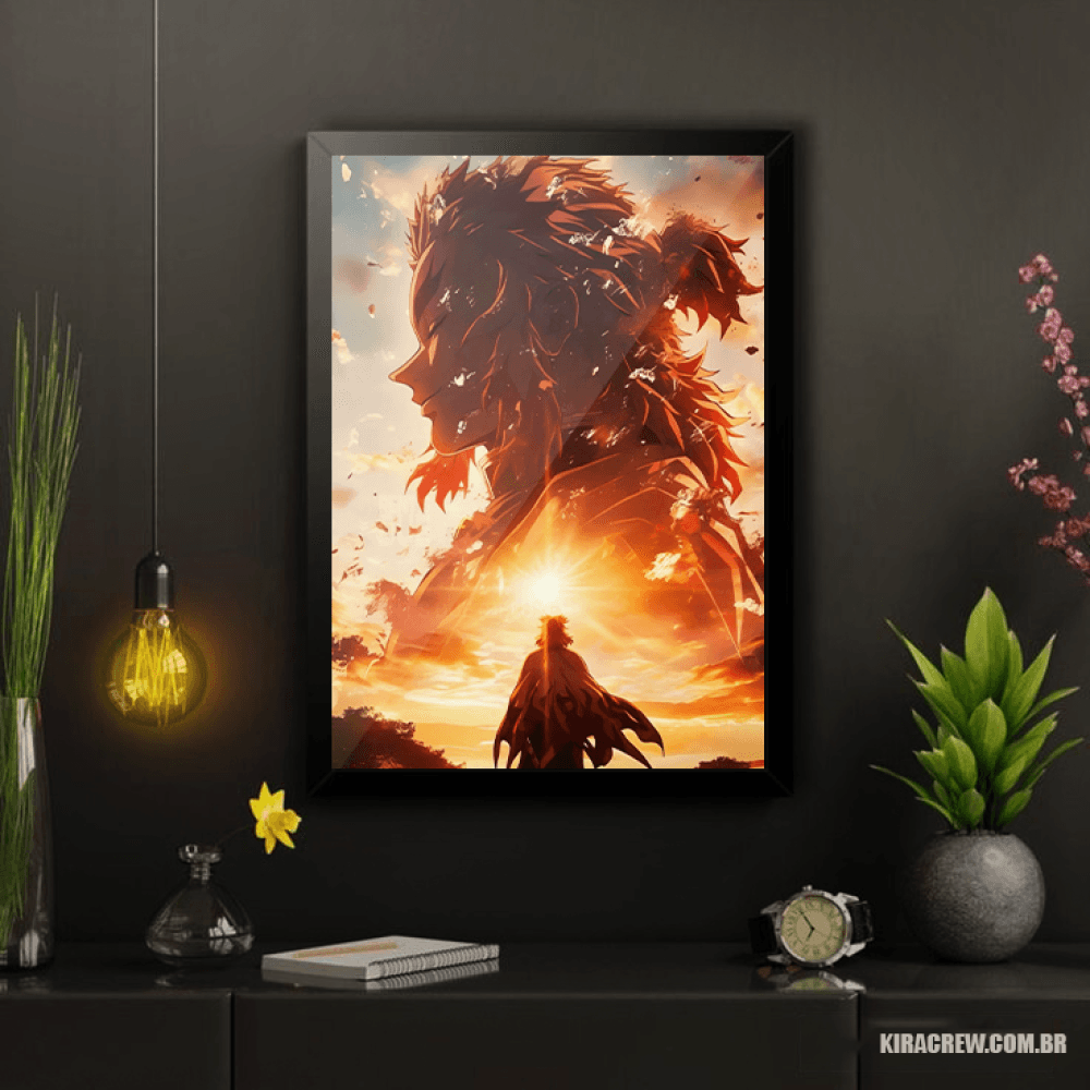 Quadro Rengoku vidro acrílico